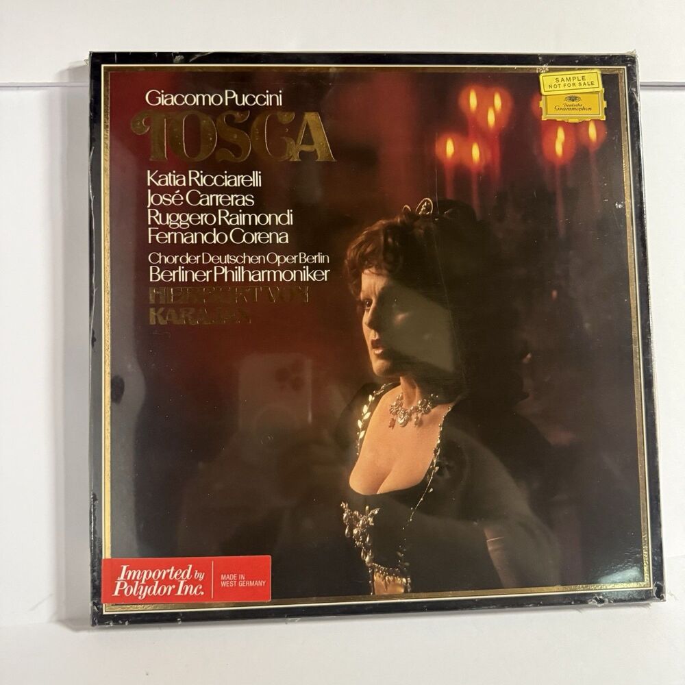 PUCCINI Tosca RICCIARELLI CARRERAS RAIMONDI CORENA KARAJAN 2LP Box still sealed